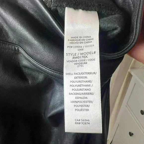 SPLENDID Vegan Leather Leggings Size Large - Picture 4 of 4